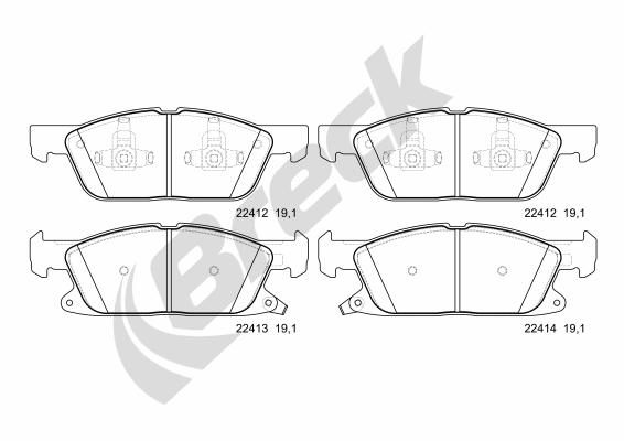 Set placute frana,frana disc 22412 00 701 00 BRECK